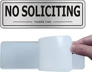 No Soliciting Sign for House, (2 Pack) Self-Adhesive No Soliciting Signs, Aluminum Metal No Solicitor Signs for Office Wall and Front Door