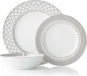 [Noritake] Eternal Palace 12 Piece Dinner Set - Platinum