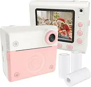 xinyee Kids Instant Print Camera Digital Camera for Kids 1080P Digital Video Camera Dual Lens 2.8 Inch IPS Screen Built-in Battery Photo Frames with 3 Rolls Thermal Printing Paper Neck Strap Birthday