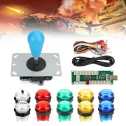 Arcade 1 Player DIY Kit 5V LED Light Buttons Fit for PC Games Raspberry pi 2 S8