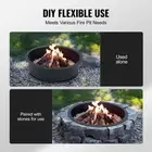 Round 45 Inch Steel Fire Pit Ring Outdoor Campfire DIY Firepit Liner