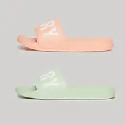 Superdry Vegan Pool Slide Womens Slides Recycled Materials Slip On Comfort