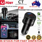 Handsfree Bluetooth 4.2 FM Transmitter Wireless Car Charger USB Kit Radio Player