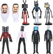 Pack of 9 Skibidi Toilet Figures - Action Figures for Gaming Fans & Collectors