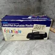 Vintage NIB SUPER SOUND Mini Boombox Radio AM/FM Double Speakers