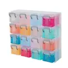 4 Tier Plastic Compartment Storage Box Container Jewellery Bead Craft Organiser