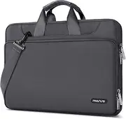 MOSISO 360 Protective Laptop Shoulder Bag Compatible with 17-17.3 inch Dell XPS/HP Pavilion/Ideapad/Acer/Alienware/HP Omen, Matching Color Sleeve with Belt, Slate Gray