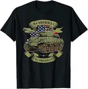 [VidiAmazing] M4 Sherman American Tank Ww2 World War 2 T-Shirt ds3541 T-Shirt