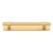 Helsinki Cabinet Pull with Backplate CTC128mm Brushed Brass