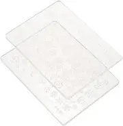 Healeved 2pcs Flexible Nail Art Stencil Easy Transfer Manicure Template Flower Design Non-Sticky Silicone Nail Decor Stencil for Salon-Grade Effects