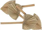 HOLIDYOYO 4pcs Dried Palm Leaf Ornaments for Home Decor Rustic Wedding Decorations Vase Art Adornments for Parties and Events Natural Color Tone and Low Maintenance