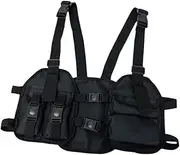 Oshhni Chest Rig Bag Chest Harness Front Pack Pouch for Exercise Men Backpacking Hiking