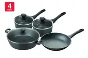 Pyrolux Pyrostone 4 Piece Cookware Set (Black)