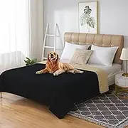 LPMOERA Waterproof Dog Sofa Couch Cover Non-slip Pet Bed Blanket Couch Cover Quilted Mattress Protector Sofa Bed Protector Slipcover Black 82 * 82 Inch(Pack of 1)