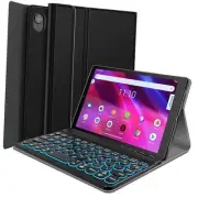 Backlit Keyboard Case for Lenovo Tab M8, Detachable Wireless Keyboard & PU