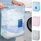 Foldable Laundry Tote Bag Nylon Mesh Clothes Storage Basket Home