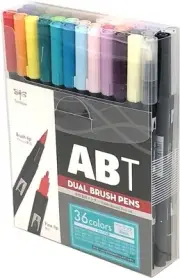 Tombow Dual Brush Pens 36 Colors Basic AB-T36CBA ABT Current best-selling JAPAN