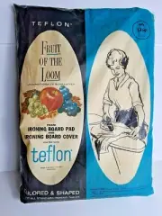 Vintage Fruit Of The Loom Teflon Foam Ironing Board Pad and Cover