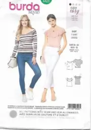 B111 BURDA 6428: TOPS SIZE 8-18 SEWING PATTERN