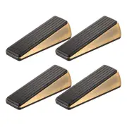 4 Pcs 1.3" Door Stopper for Bottom Door Stop Wedge Non-Slip, Zinc Alloy Brass
