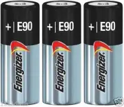 3 PACK Energizer Alkaline N 1.5-Volt Batteries E90, LR1, MN9100, 910A