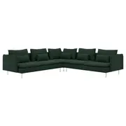 SÖDERHAMN corner sofa, 6-seat, Tallmyra dark green