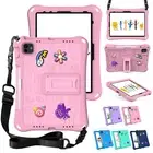 Cute Kids Crossbody Strap Stand Silicone Case For Samsung Galaxy Tab A9 Plus/A9