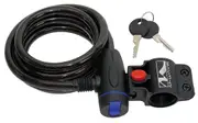 Bicycle Lock Cable 10mmx1800mm W/Bracket BK001 W/Two E Type Keys Bulk Packed In Polybag