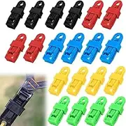 20 PCS Tarp Clips Heavy Duty Lock Grip, Adjustable Heavy Duty Lock Grip, Multipurpose Reusable Tarp Clips Awning Clamp Tent Trap Clip for Camping, Awning Clamp Outdoor, Car Cover, Swimming Pool Covers
