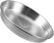 HOLIDYOYO 1Pc Stainless Steel Appetizer Plate Practical Sauce Tray for Side Dishes Desserts Condiments Dipping Plate for Snacks Recipes