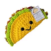 Crochet Doll Small Emotional Support Crochet Mini Taco Crochet Doll