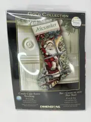 Dimensions Gold Collection Santa Name Stocking Cross Stitch Kit 8778 16”L