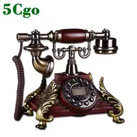 在飛比找蝦皮商城優惠-5Cgo台灣專用-歐式仿古電話機有線復古辦公家用電話時尚創意