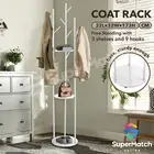 9 Hooks Garment Clothes Coat Rack Stand Metal Tree Hanger Bag Hat Hook Holder