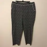 Sport Haley NWT Womens Double Take Mars Black/White Heathered Golf Pants Size 18
