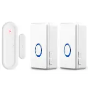 Security Window Door Alarm Burglar Alert 48 Chimes Magnetic Sensors & 1 Receiver