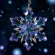 2024 Annual Edition Christmas Snowflake Ornaments Crystal Ornaments Star Christm