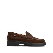 [Tod's] Tod's Penny-slot Suede Loafers 38 IT BROWN