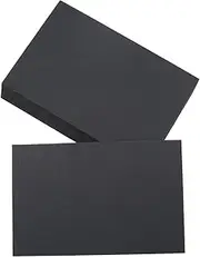 SOFPLATE 50Pcs Blank Congration Cards Black Heavy Paper Cardstock Bulk Thick Smooth Rectangle Double Side Unlined Plain Note Cards for Printing Studying Postcards Scrapbooks Menus Invitations Crafts