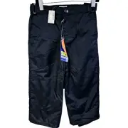 Children's Place Size 5 Insulated Snow Pants Solid Black Winter Ski Sledding New
