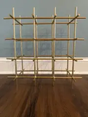 Wine Rack Gold Colored Heavy Duty 7.8 Pounds Holds 12 Bottles!