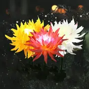 3Pcs Solar Power Chrysanthemum Ground Light Flower Lamp Outdoor Garden