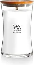 WoodWick White Tea and Jasmine Hourglass Jar Candle, Large