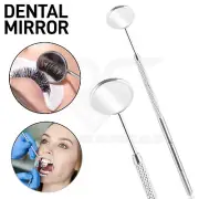 Dental Mirror Dental Mouth Instruments #5 w/Handle Oral Care Stainless Steel Mir