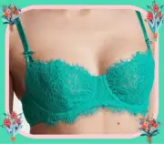 36D Bright Aqua WICKED Dream Angels UPLIFT PushUp wo pad Victorias Secret UW Bra