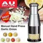 Manual Hand Press Garlic Onion Chopper Vegetable Food Chopper Processor Dicer AU