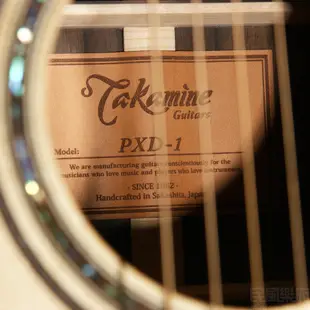 Takamine PXD-1 日本極限量珍稀系列 頂級馬來西亞黑檀木 奢華貝殼鑲嵌 頂級木材 珍藏逸品【民風樂府】