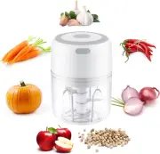 Electric Food Chopper, 250ML Mini Wireless Portable Meat Grinder, USB Charging G