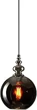 Glass Pendant Light Vintage Hanging Ceiling Lamp with Hammered Glass Ball Shade Globe Pendant Lighting Fitting E27 Socket for Kitchen Island Dining Room Bedroom Farmhouse Star of Light