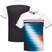 YONEX 24F/W Men's Badminton T-Shirts Sportswear Training Tee White NWT 243TS027M